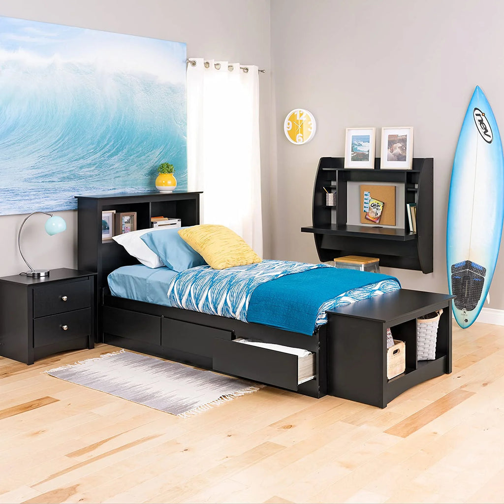 Twin Platform Storage Bed with 3 Drawers N40725