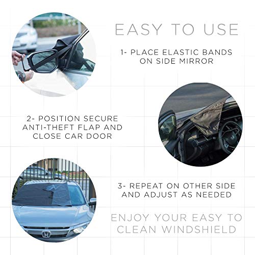 Windshield Cover for Ice and Snow 700D Marine Waterproof Fabric C79832