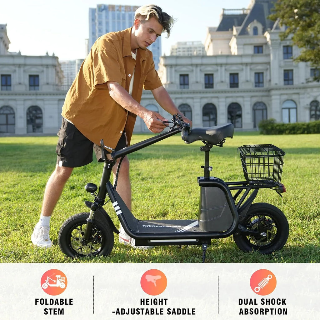 Electric Scooter with Seat O84801
