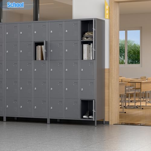 6 Doors Dark Grey Metal Lockers with Lock Z431850