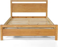 Queen Size Solid Wood Platform Bed Brushed White W25579