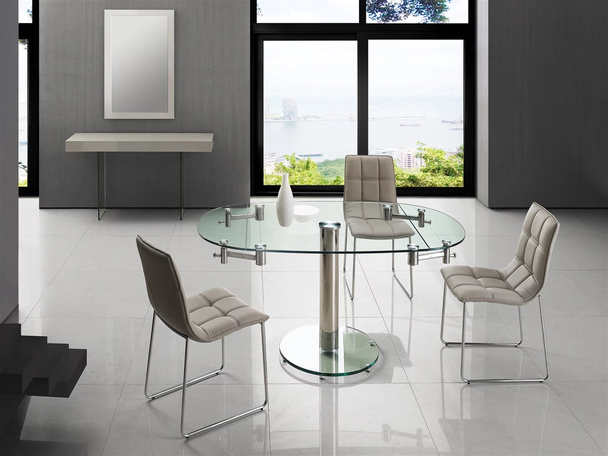 Extendable Stainless Steel Dining Table F5406