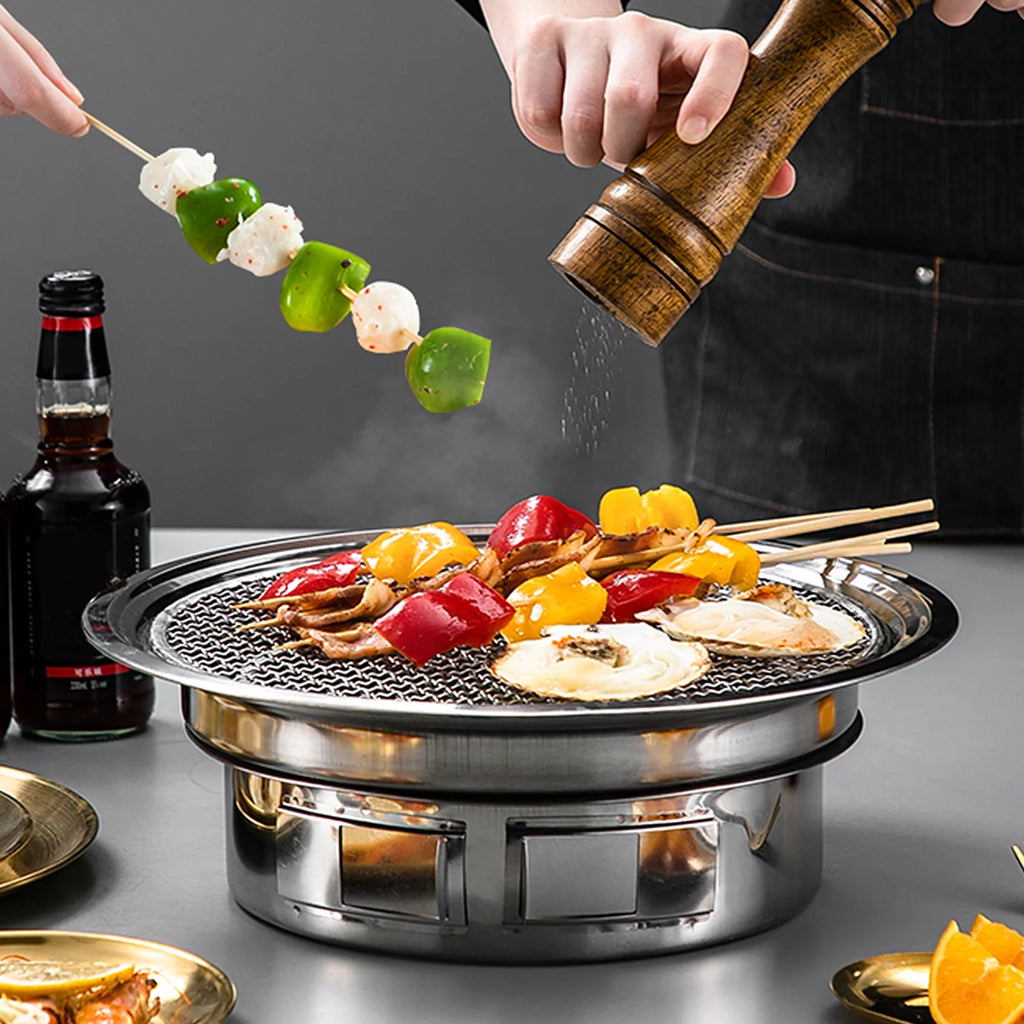 Portable Non-stick Stainless Steel Charcoal Grill C362933