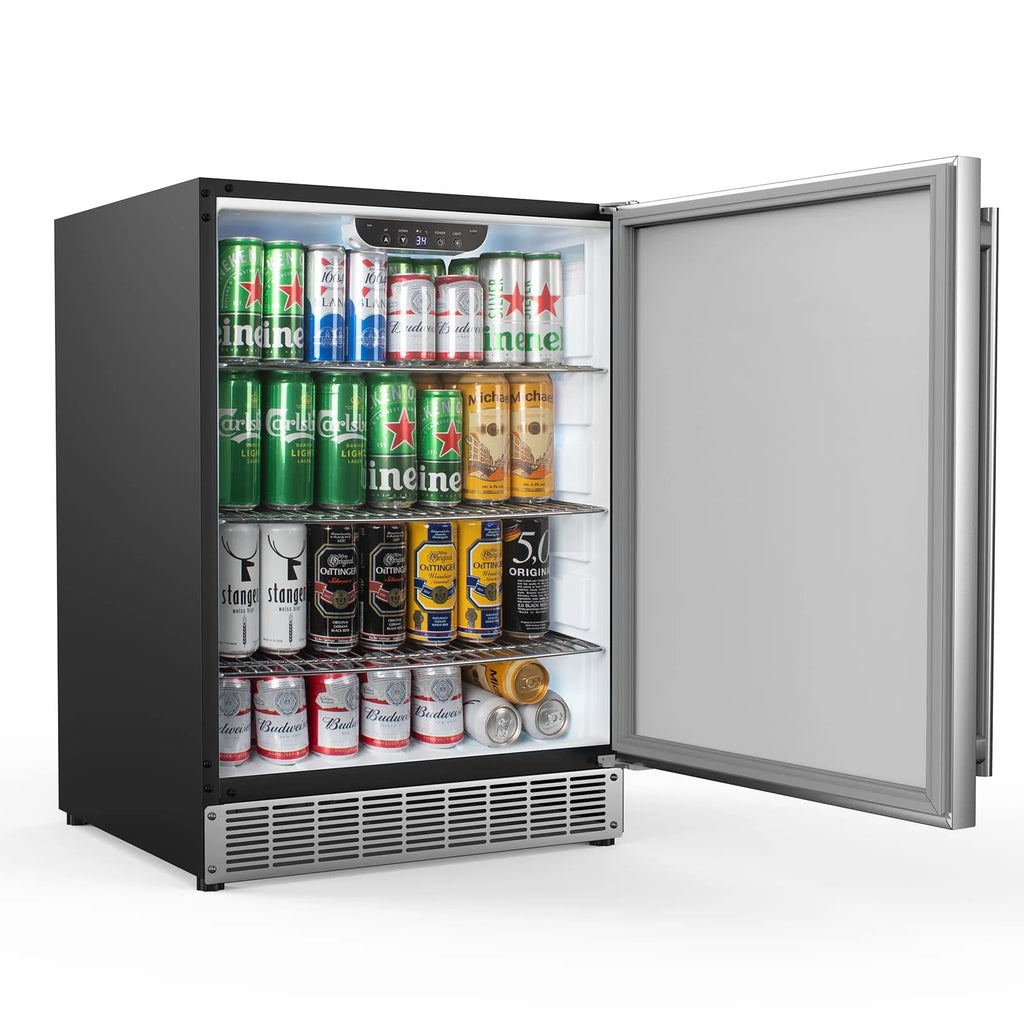 24" 5.4 Cu.Ft. Built-in Stainless Steel Beverage Fridge N24496