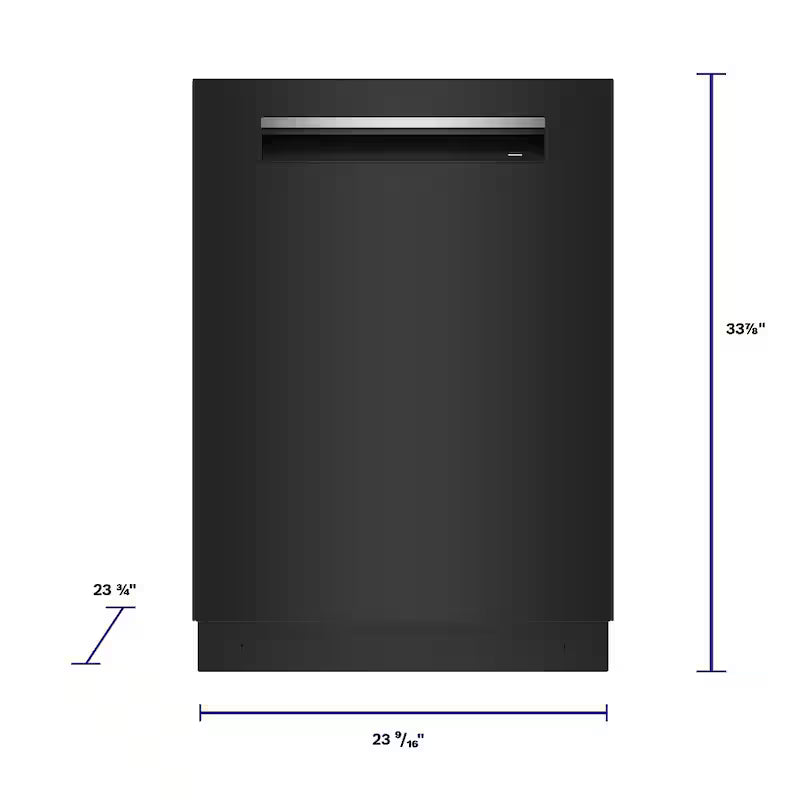 Black 24 in. Tall Tub Dishwasher with Stainless Steel Tub T323252