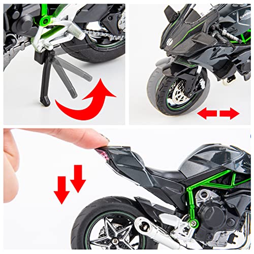 1:12 DieCast Motorcycle Model Black Q210