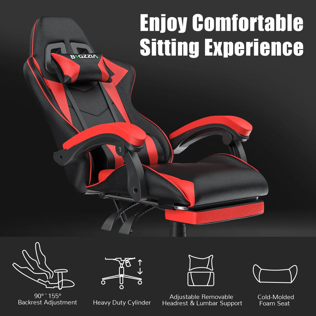 Pink Gaming Chair with Lumbar Support Height Adjustable I191264