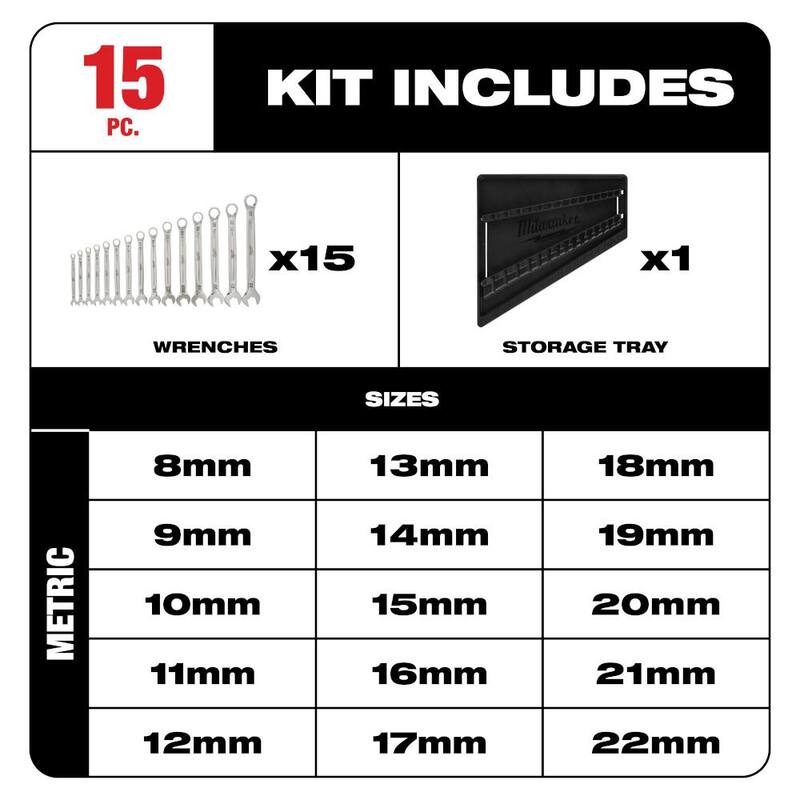 SAE and Metric Wrench Mechanics Tool Set 30-Piece R117