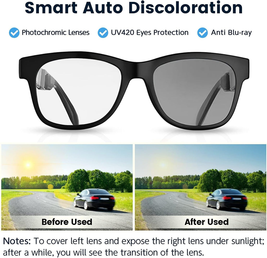 Bone Conduction Sunglasses with Open-Ear Headphones K8949