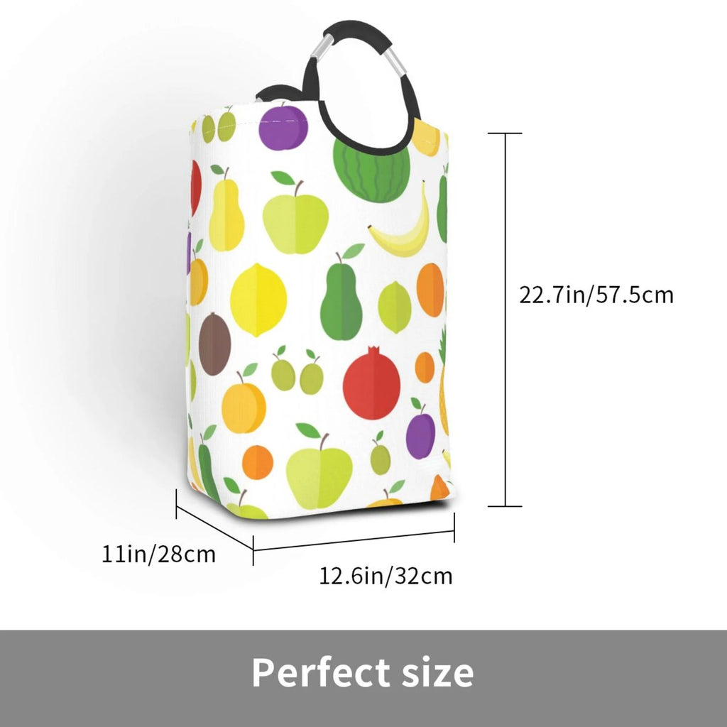 Lime Avocado Lemon Rectangular Collapsible Laundry Basket with Handles C143456