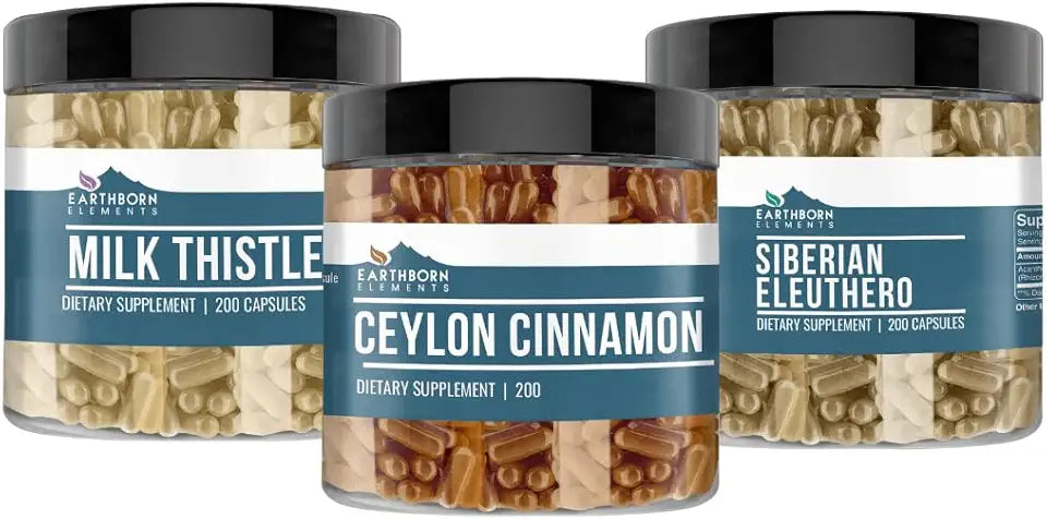 Ceylon Cinnamon, Milk Thistle & Siberian Eleuthero Capsules J28544