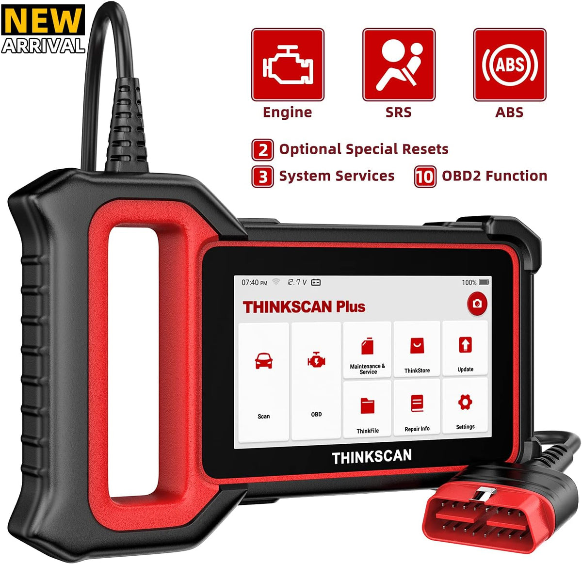 OBD2 Scanner Car Diagnostic Scanner with 28 Reset Functions 5 inch Touchscreen I305264