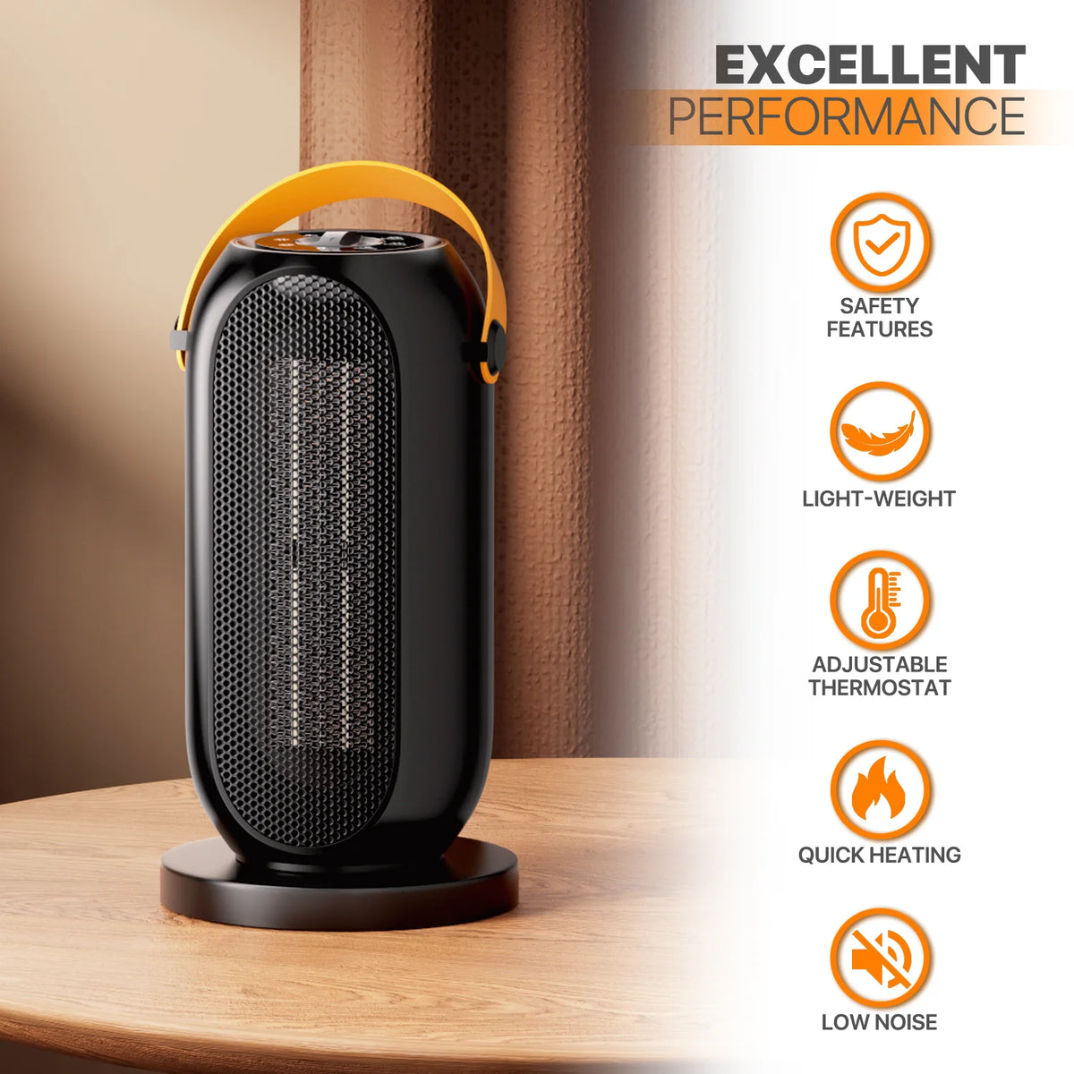 1200W PTC Portable Electric Space Heater H758261