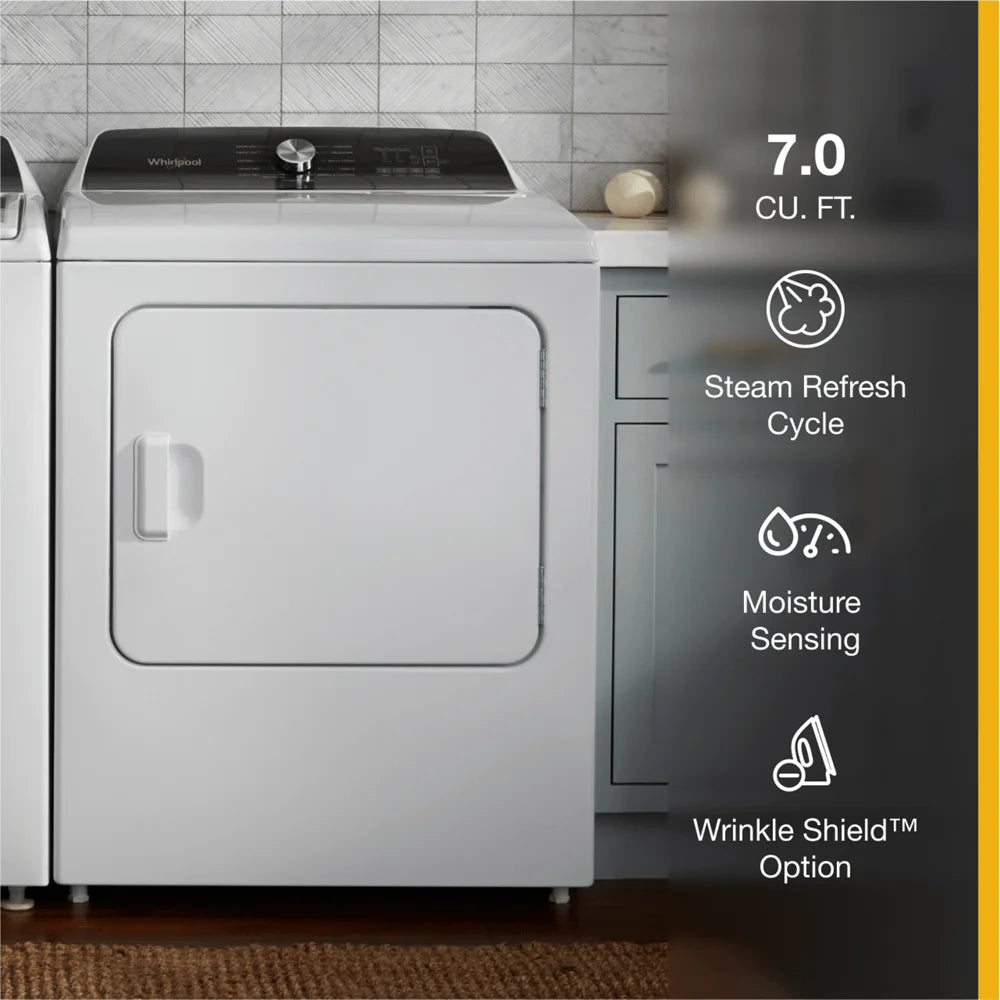 7.0 Cu. Ft. Top Load Electric Moisture Sensing Dryer with Steam Q800