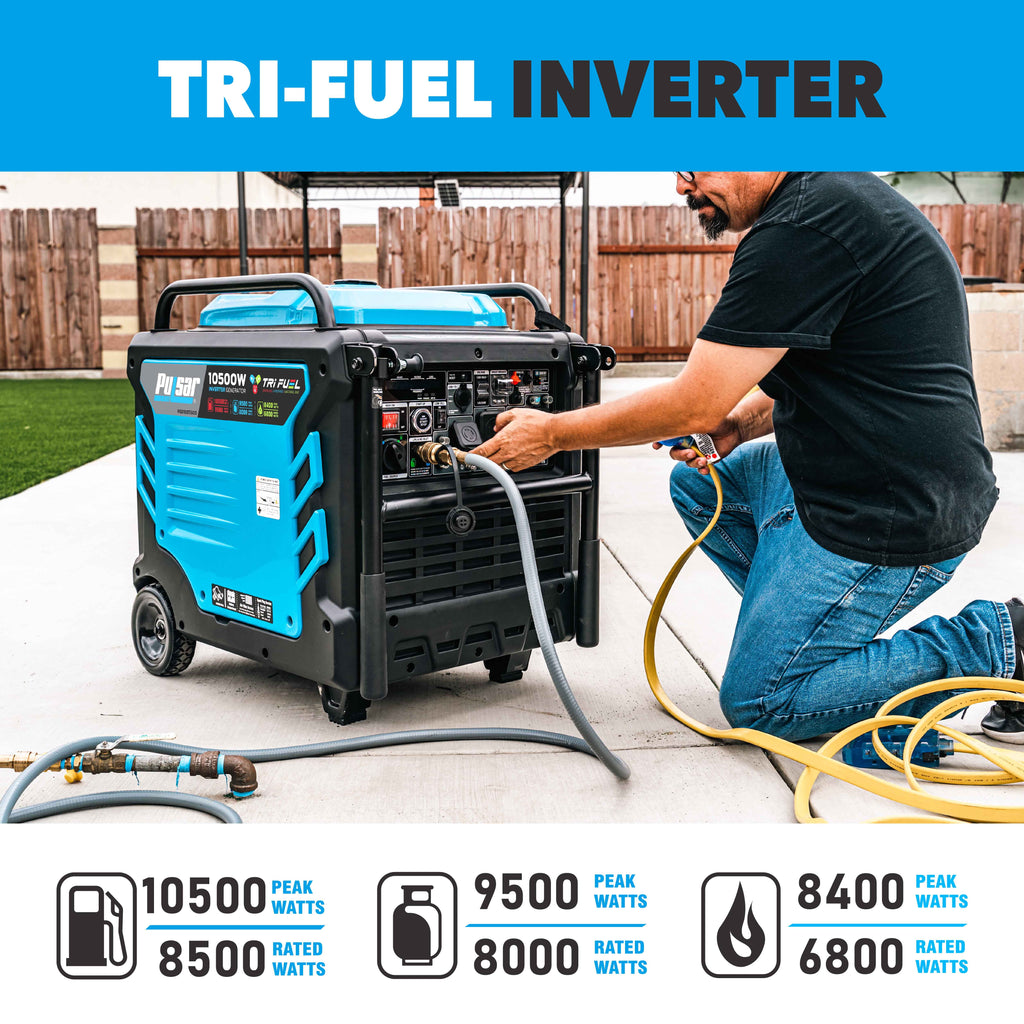10,500-Watt Tri-Fuel Portable Inverter Generator M502341