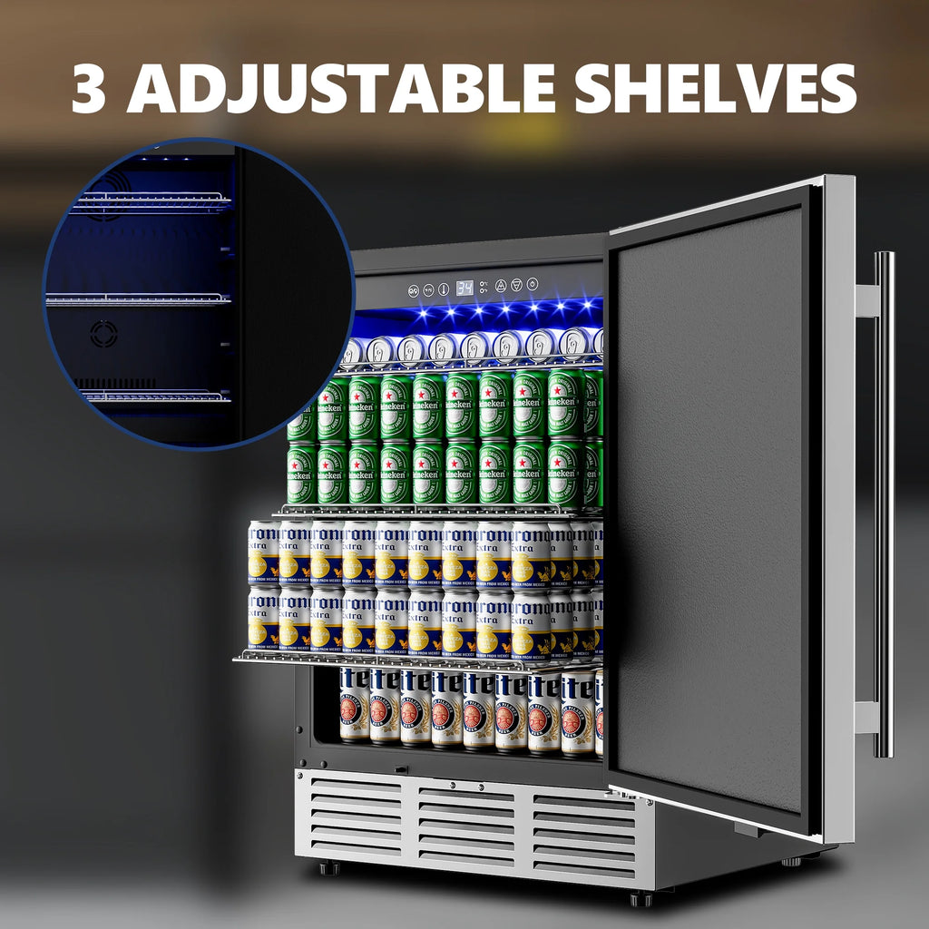 15 Under Counter Beer Fridge with Stainless Steel Door Y160080