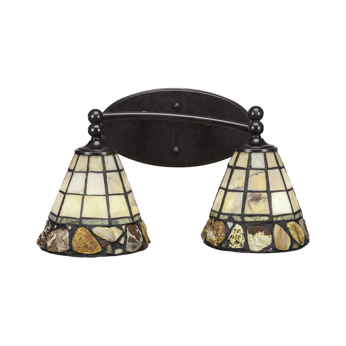 Two Light Bath Bar Dark Granite J5671