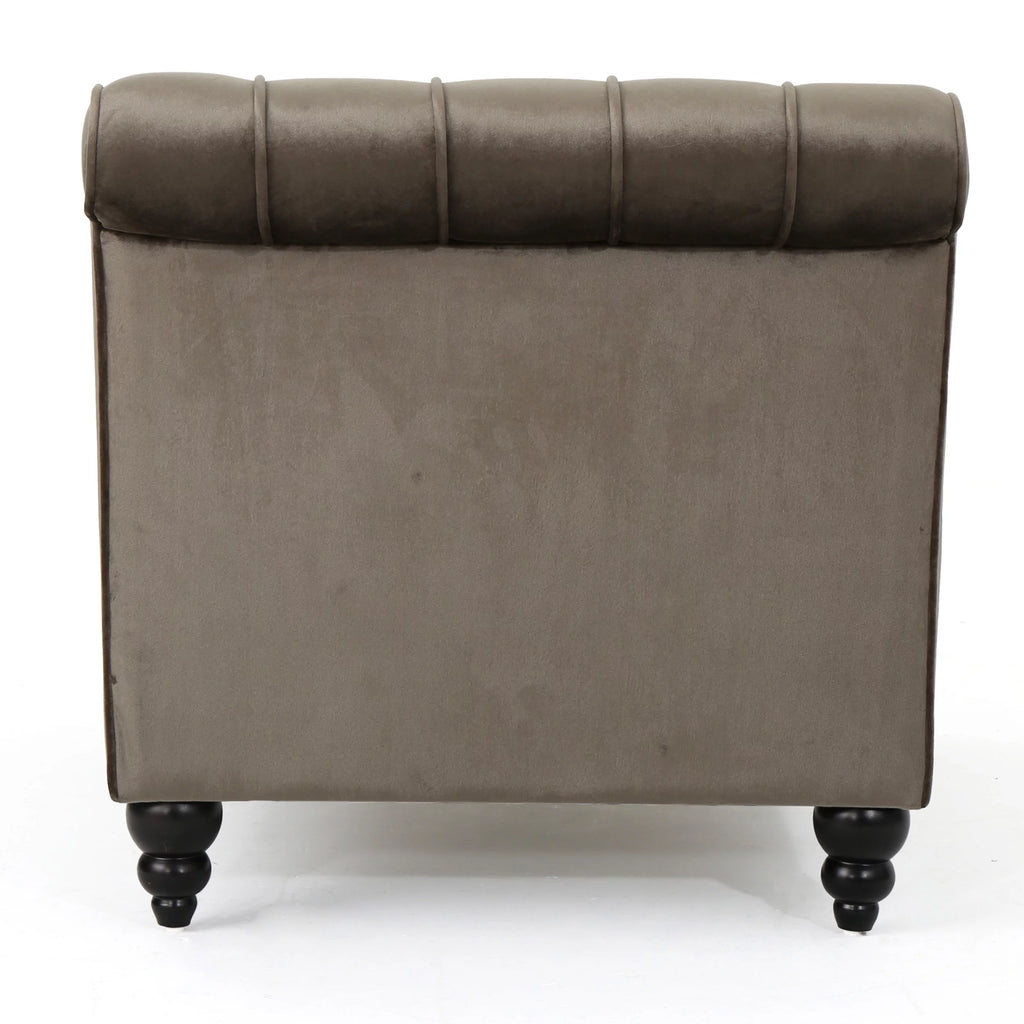 Gray Tufted Velvet Chaise Lounge R3168