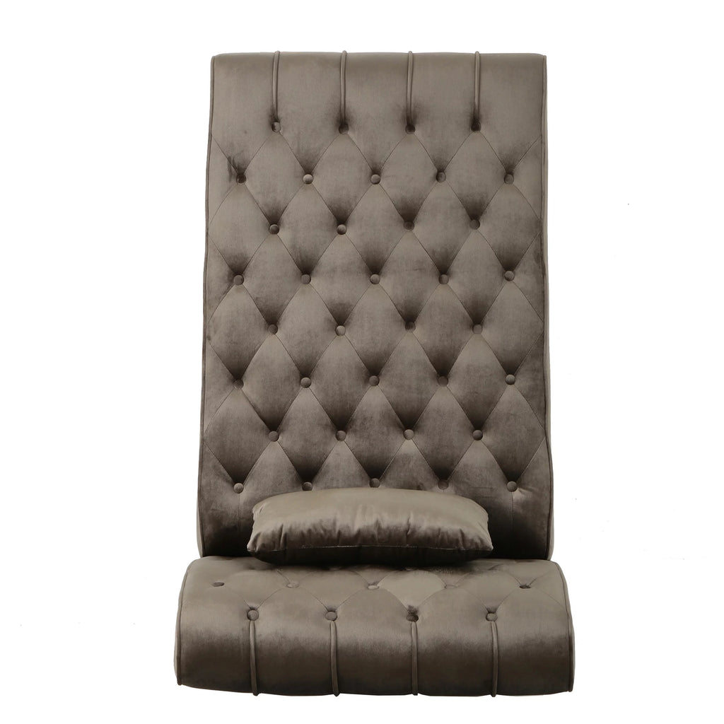 Gray Tufted Velvet Chaise Lounge R3168
