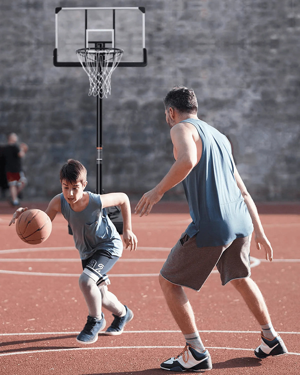 Portable Adjustable Basketball Hoop with 44 inch PVC Backboard N98242
