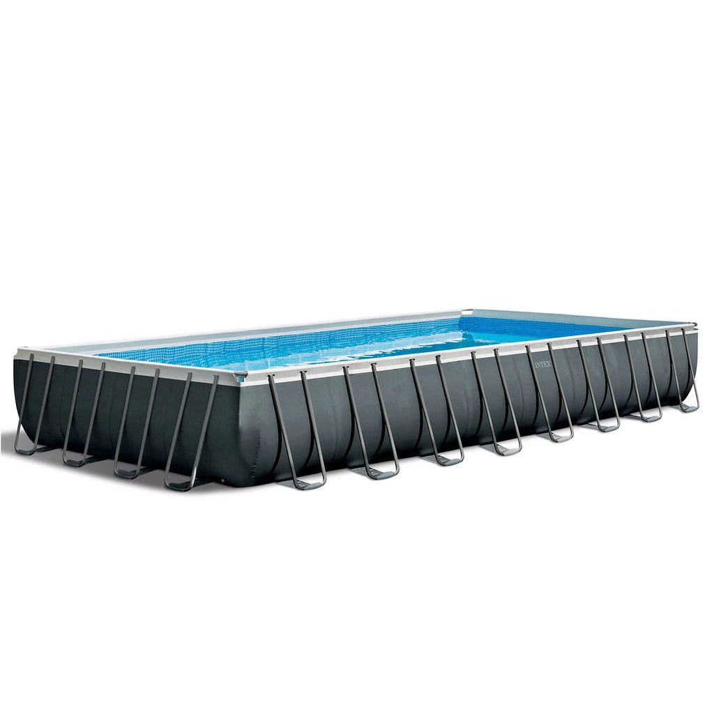 24' x 12' x 52 Rectangular Frame Swimming Pool with Pump O984