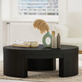 Round Black Coffee Table H476