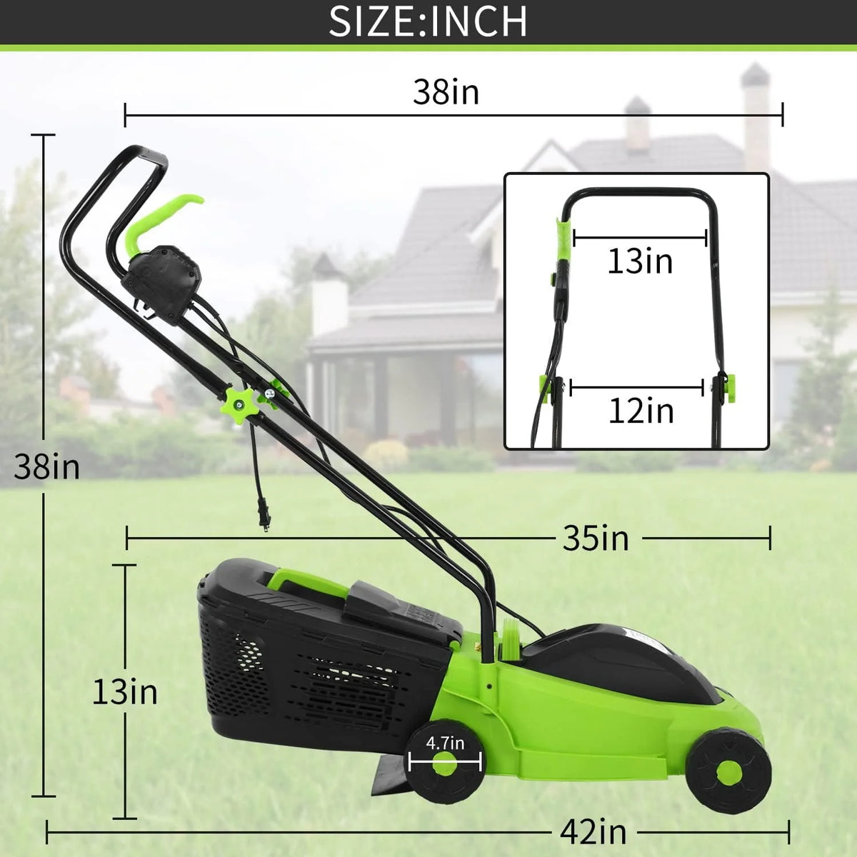 13-inch 12-Amp Electric Lawn Mower with 25L Collection Box R833507