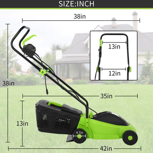 13-inch 12-Amp Electric Lawn Mower with 25L Collection Box R833507