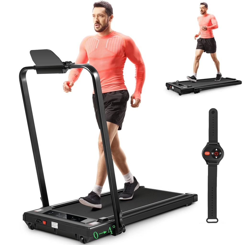 Folding Treadmill 300 Weight Capacity with Remote Control T7980