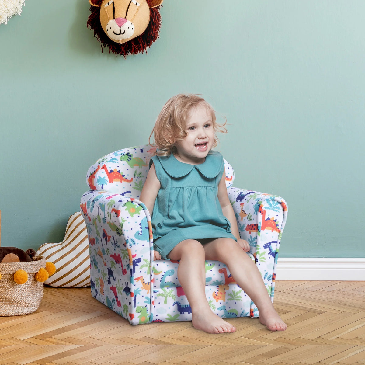 Kid's Sofa Armchair with Dinosaur Design B84019