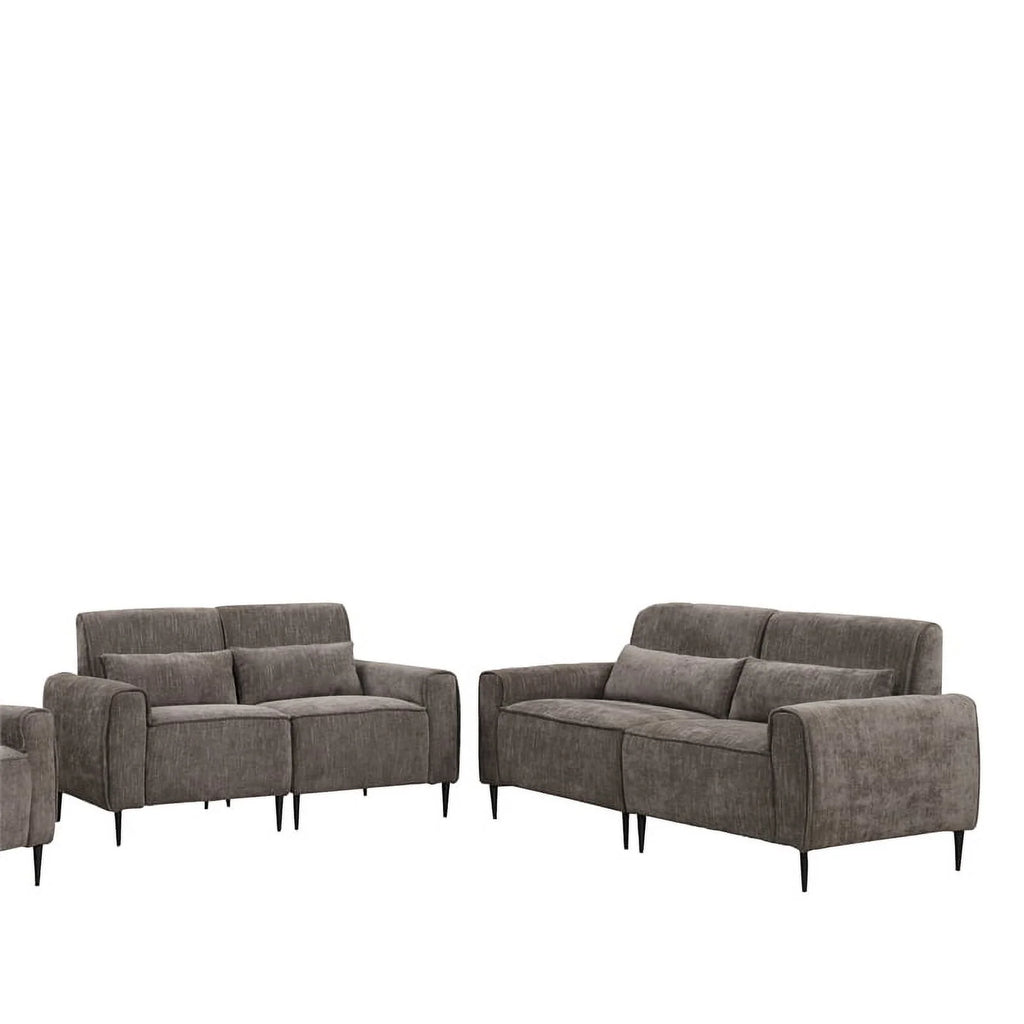 Gray Chenille Sofa Loveseat S89738