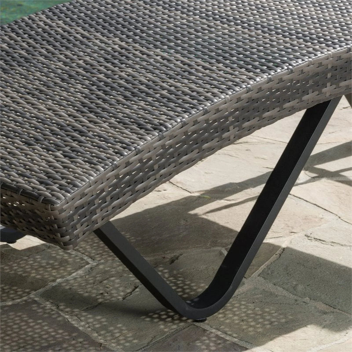 Gray Chaise Lounge Set of 2 D7614