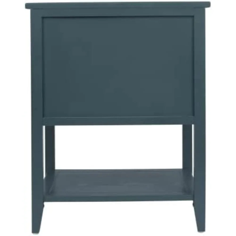 Natural Rattan 2 Drawer Side Table J321