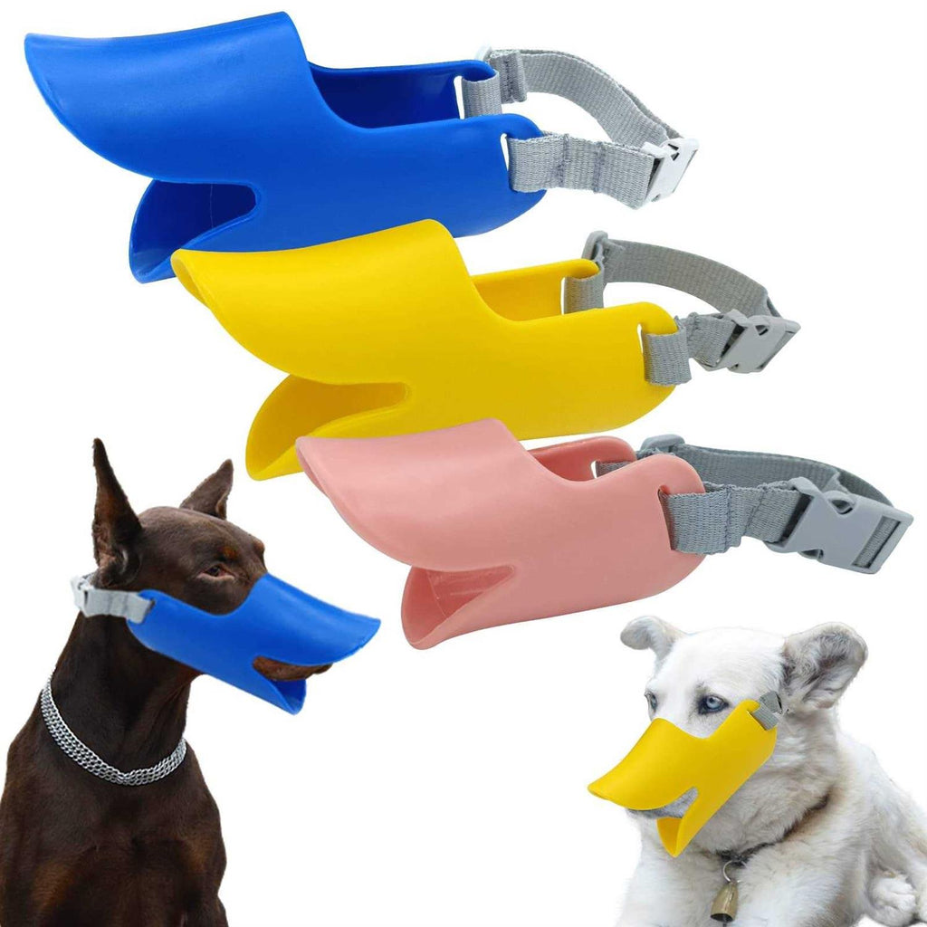 3pcs Silicone Dog Muzzle Anti Barking Chewing Adjustable F85055