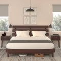 Queen Adjustable Headboard Solid Wood Bed Frame O4601