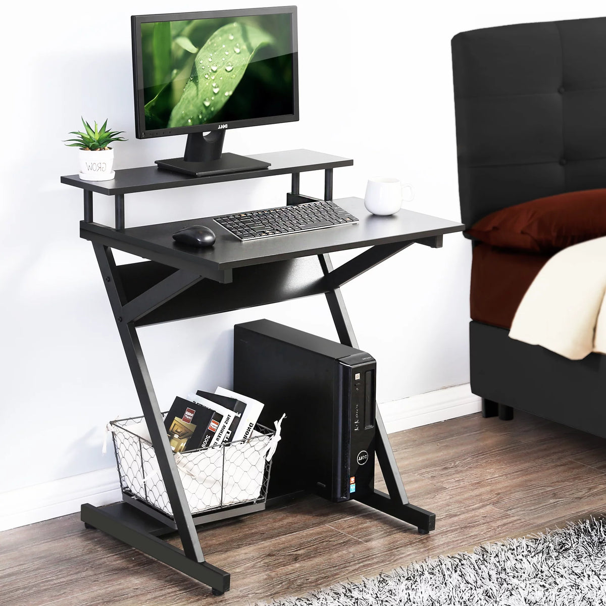 27-Inch Computer Desk with Monitor Shelf M8486