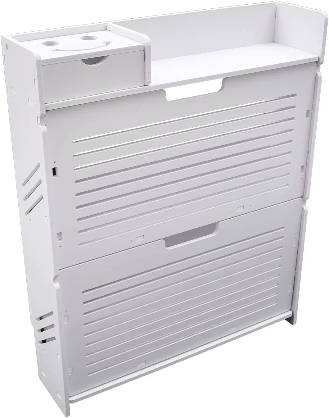 White 2 Tier Shoe Cabinet O930174