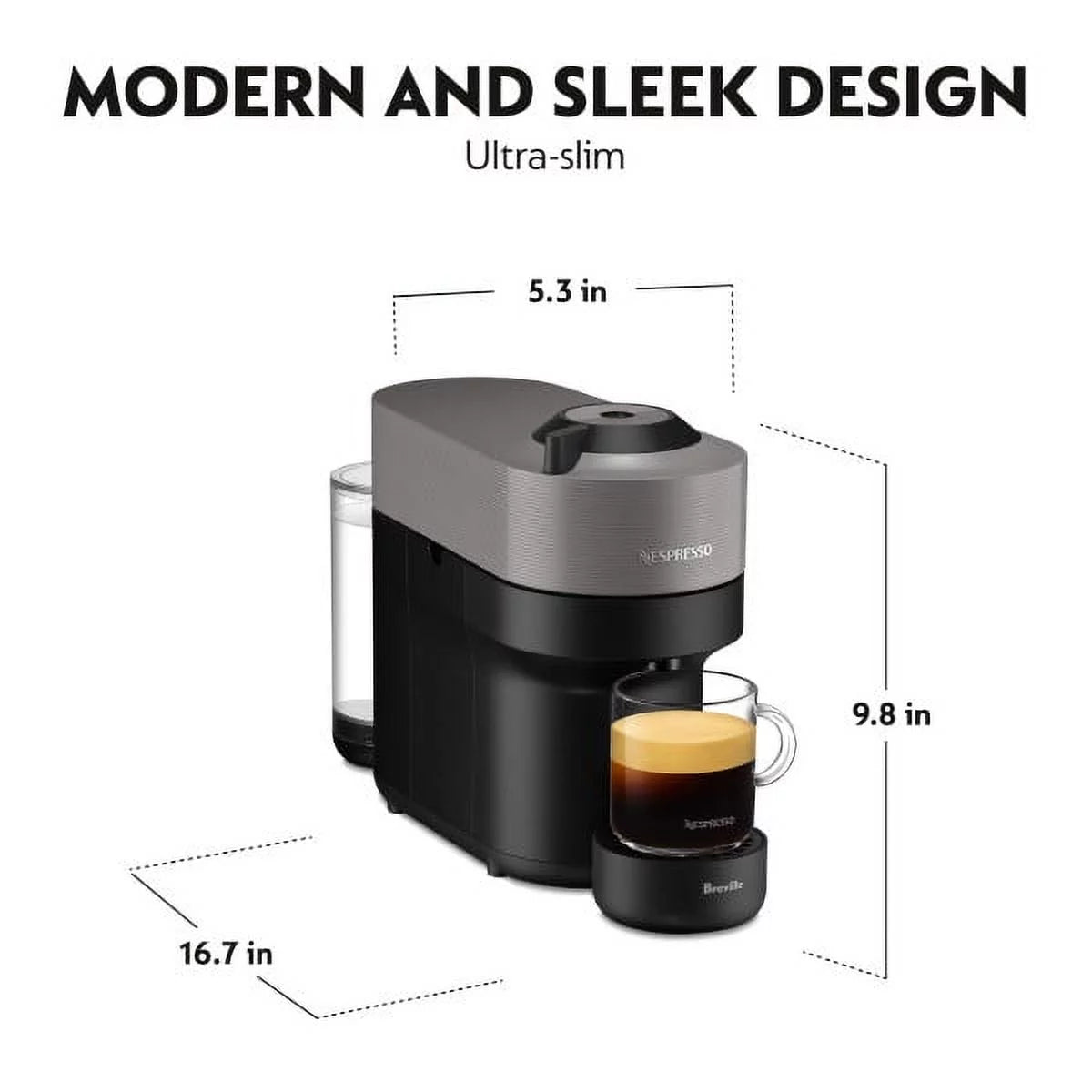 Dark Gray Coffee and Espresso Maker P77218