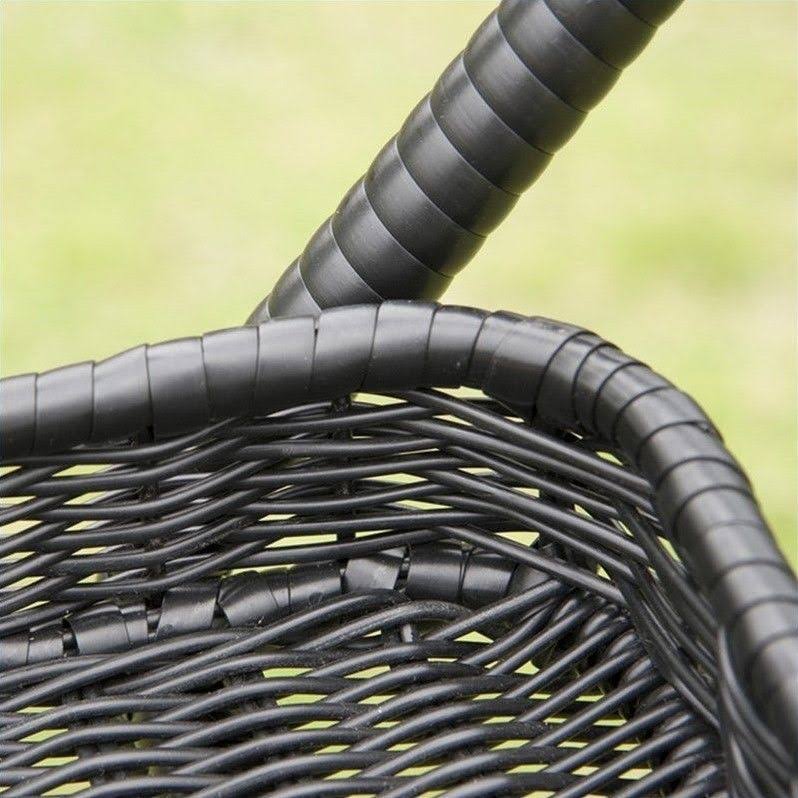 Black Wicker Patio Serving Cart T503