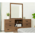Walnut Six Drawer Combo Dresser T636
