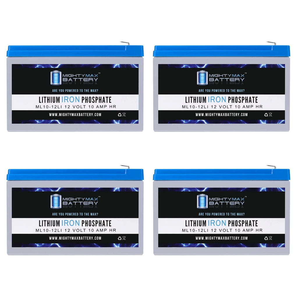 12V 10AH Lithium Replacement Battery 4 Pack T6355