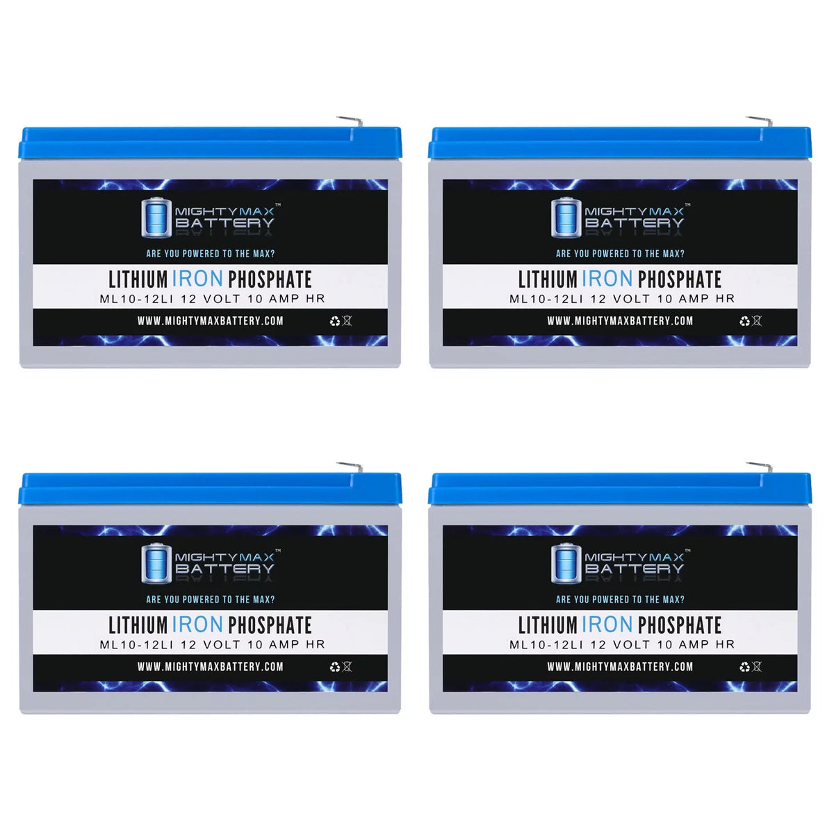 12V 10AH Lithium Replacement Battery 4 Pack T6355