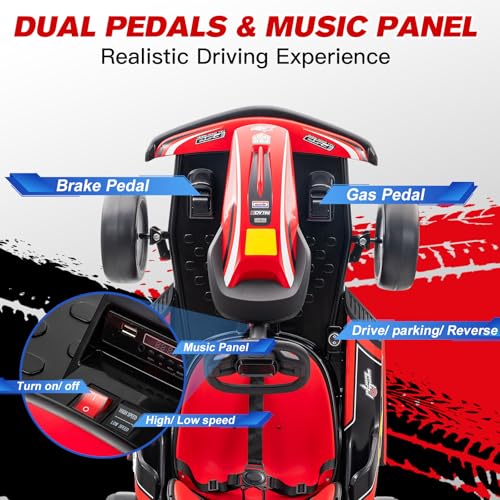 24V Battery Powered Electric Go Kart with 150 * 2 Motors, Red O4527