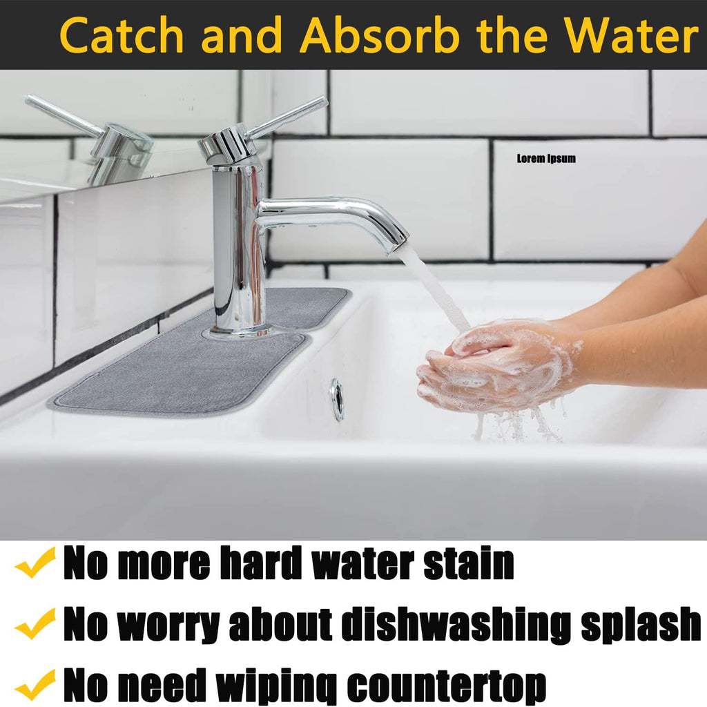 Absorbent Faucet Mat 24.8'' x 5.1'' 4 Pieces F131446