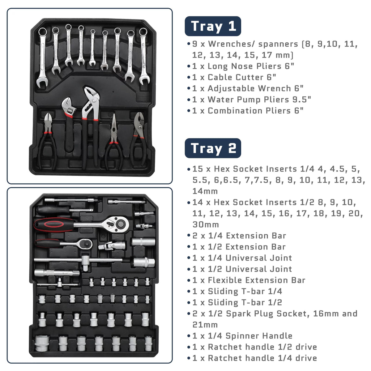 799 Pcs Hand Tool Set with Trolley Case J611