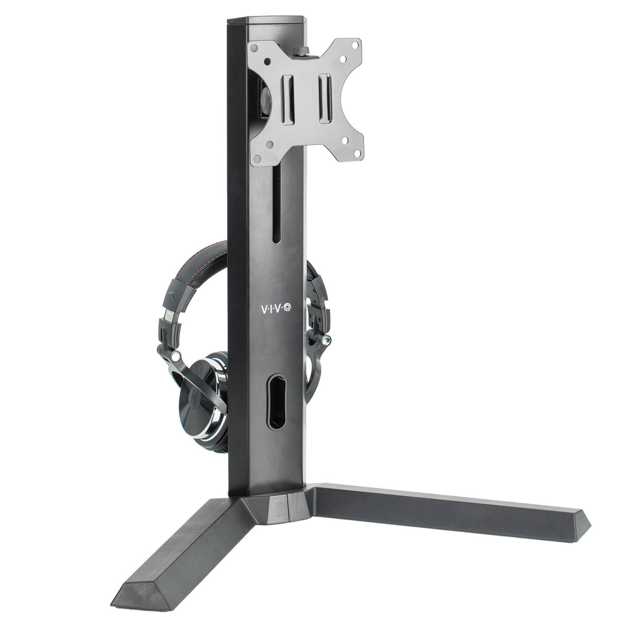 Black Freestanding Single Monitor Mount D34057