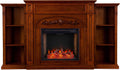 Espresso Electric Fireplace Bookcase T498
