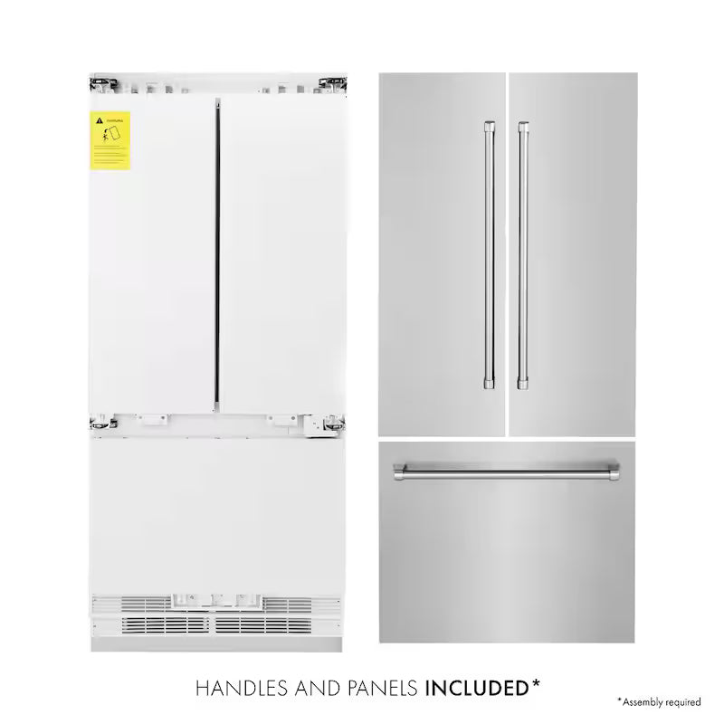 36 in. 3-Door French Door Refrigerator with Ice and Water Dispenser Stainless Steel J2743