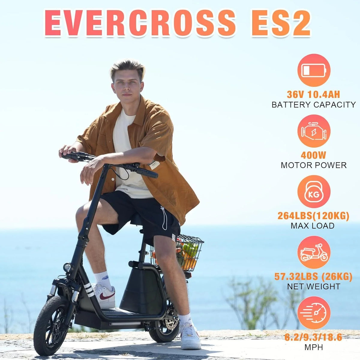 Electric Scooter with Seat O84801