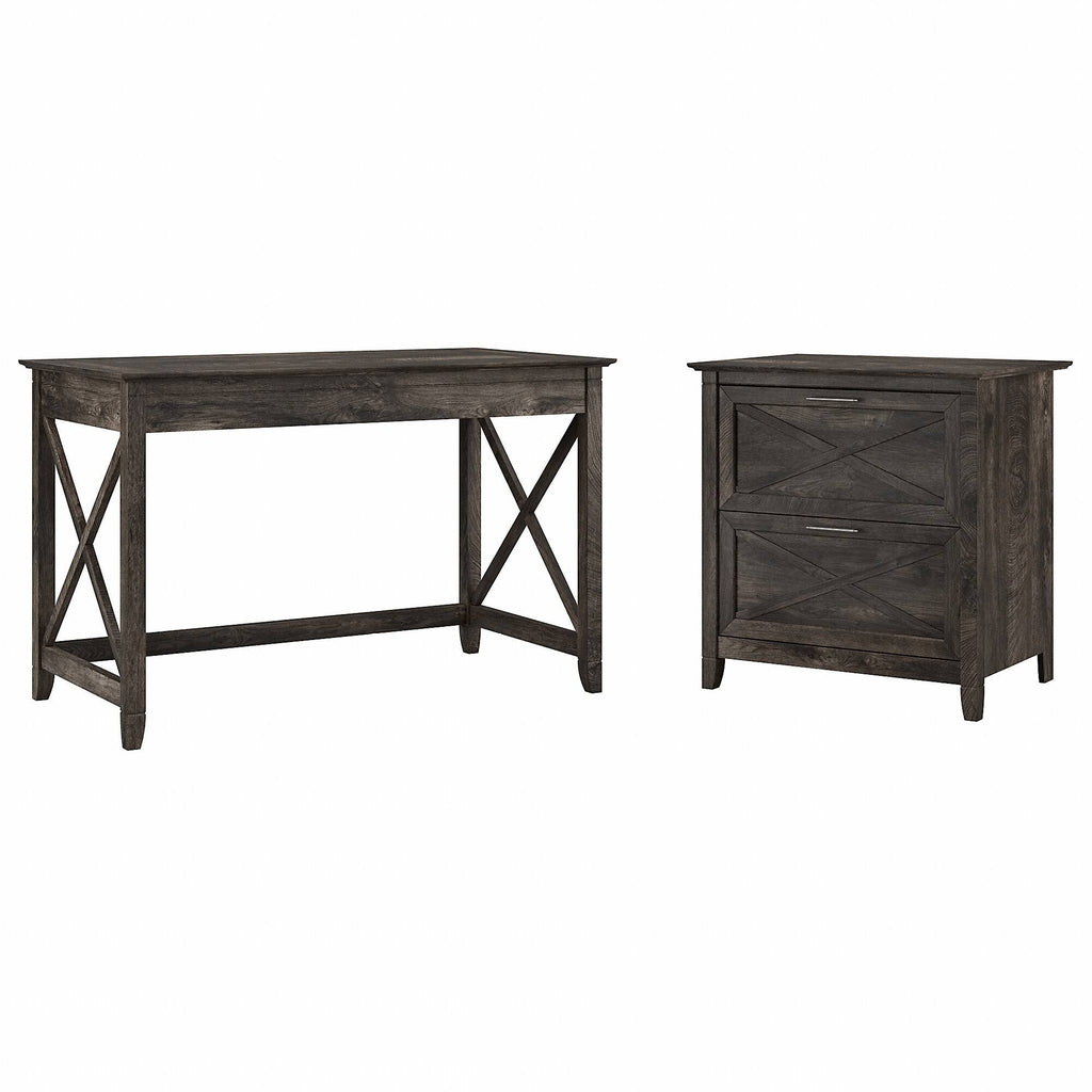 48-Inch Writing Desk with Lateral File Cabinet G38444